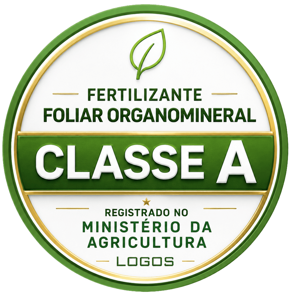 Fertilizante foliar organomineral Classe A registrado no MAPA